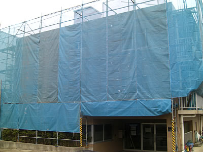 施工中状況（外部足場）